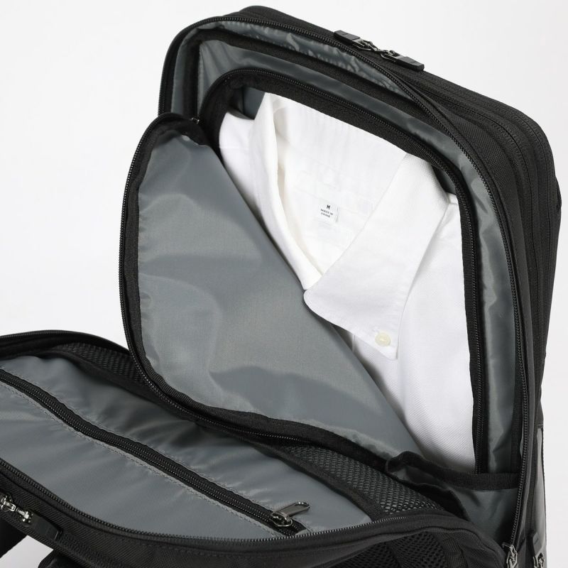 No.60658：2層リュック39cm EX5cm コーデュラブラック(ブラック