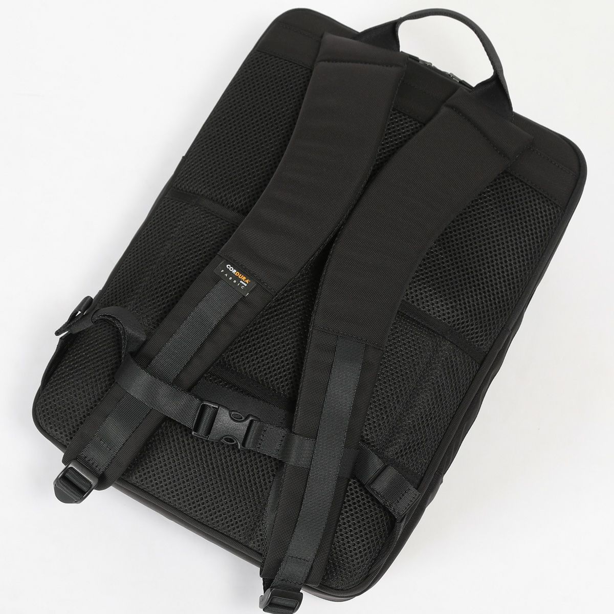 No.60658：2層リュック39cm EX5cm コーデュラブラック(ブラック