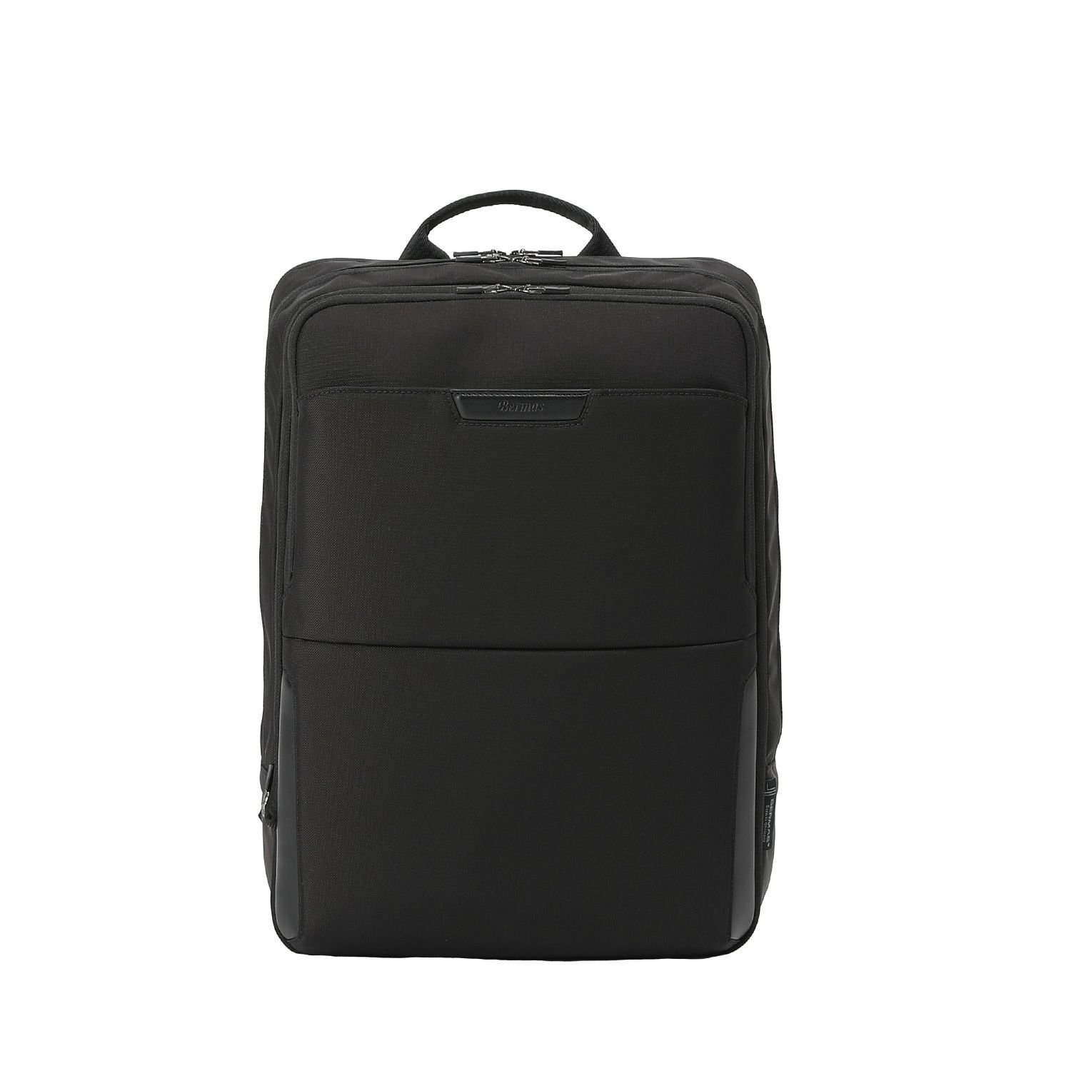 No.60659：2層リュック42cm EX6cm コーデュラブラック | BERMAS